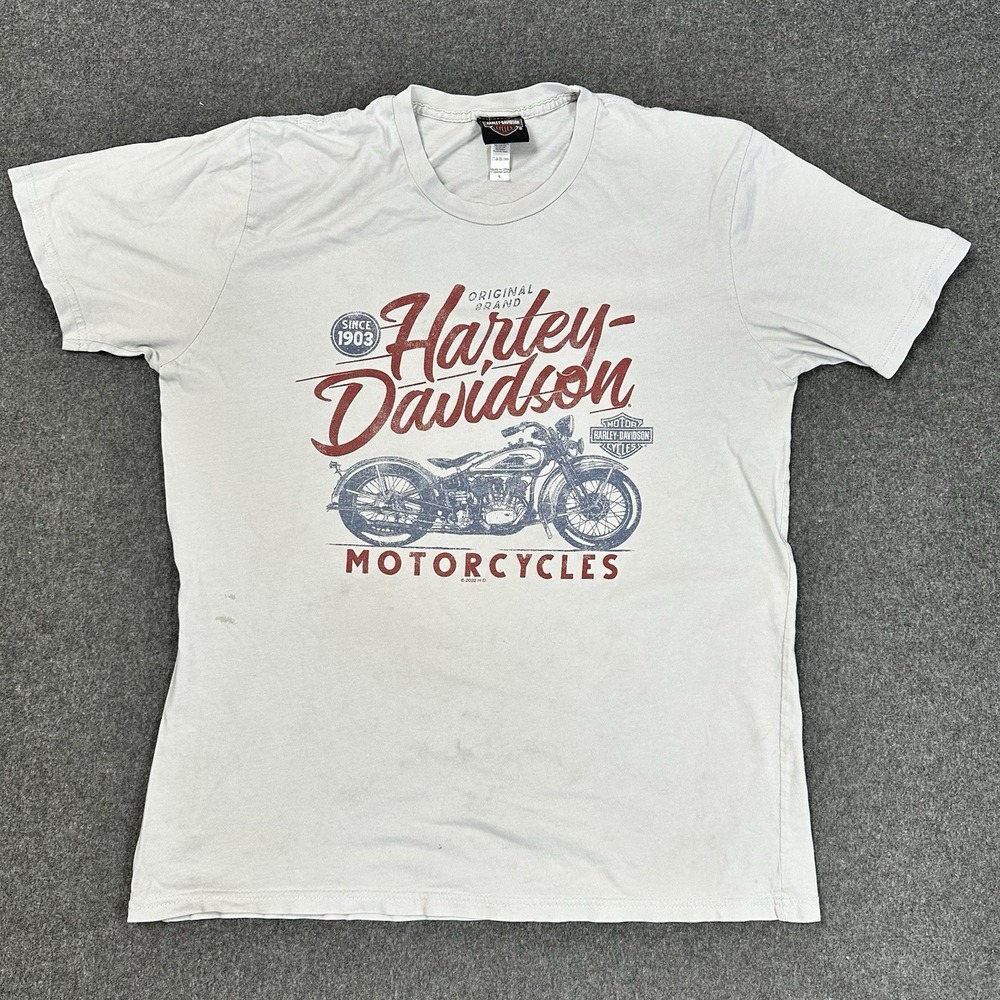 Harley Davidson Motorcycle Tee Deadwood SD USA Made Biker Size L